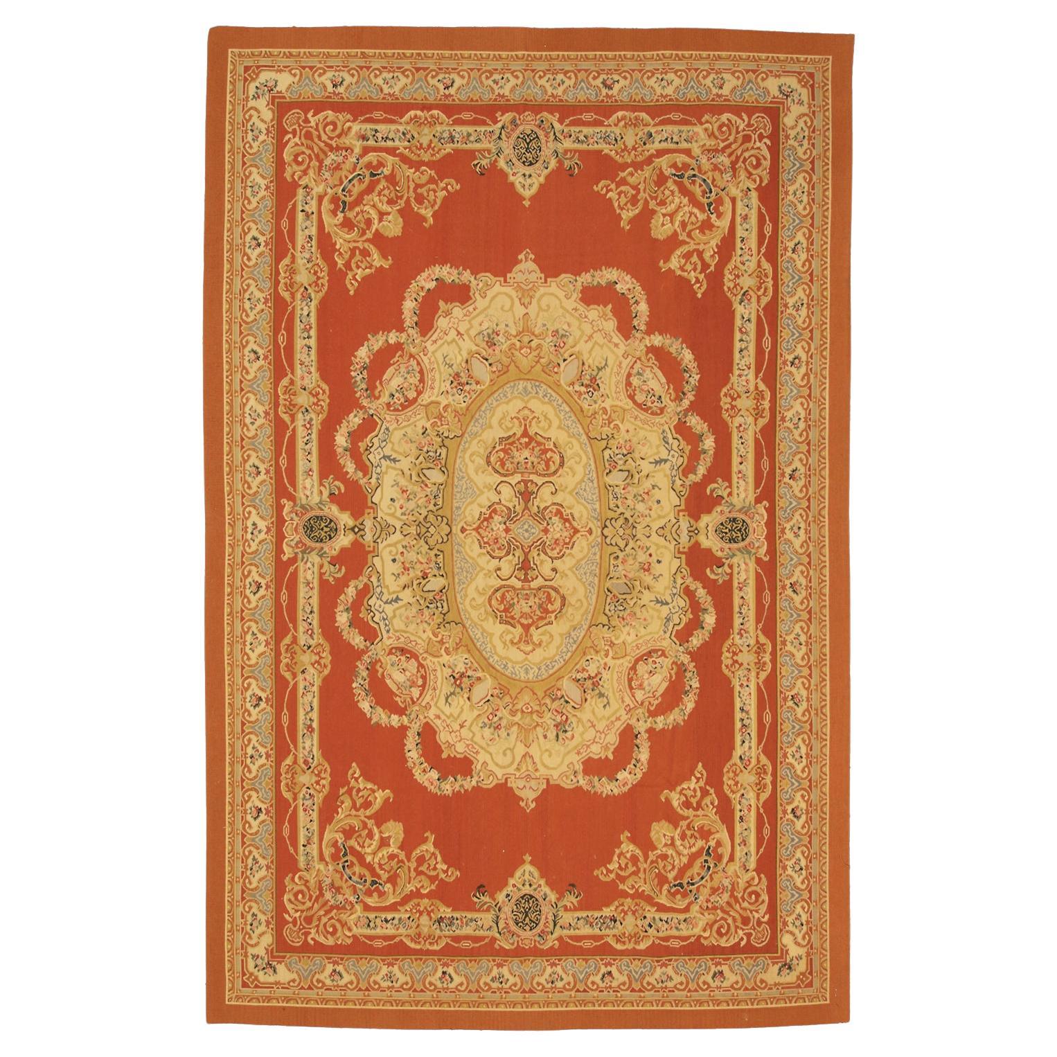 Aubusson Rug Flat-weave Chinese, 21st Century