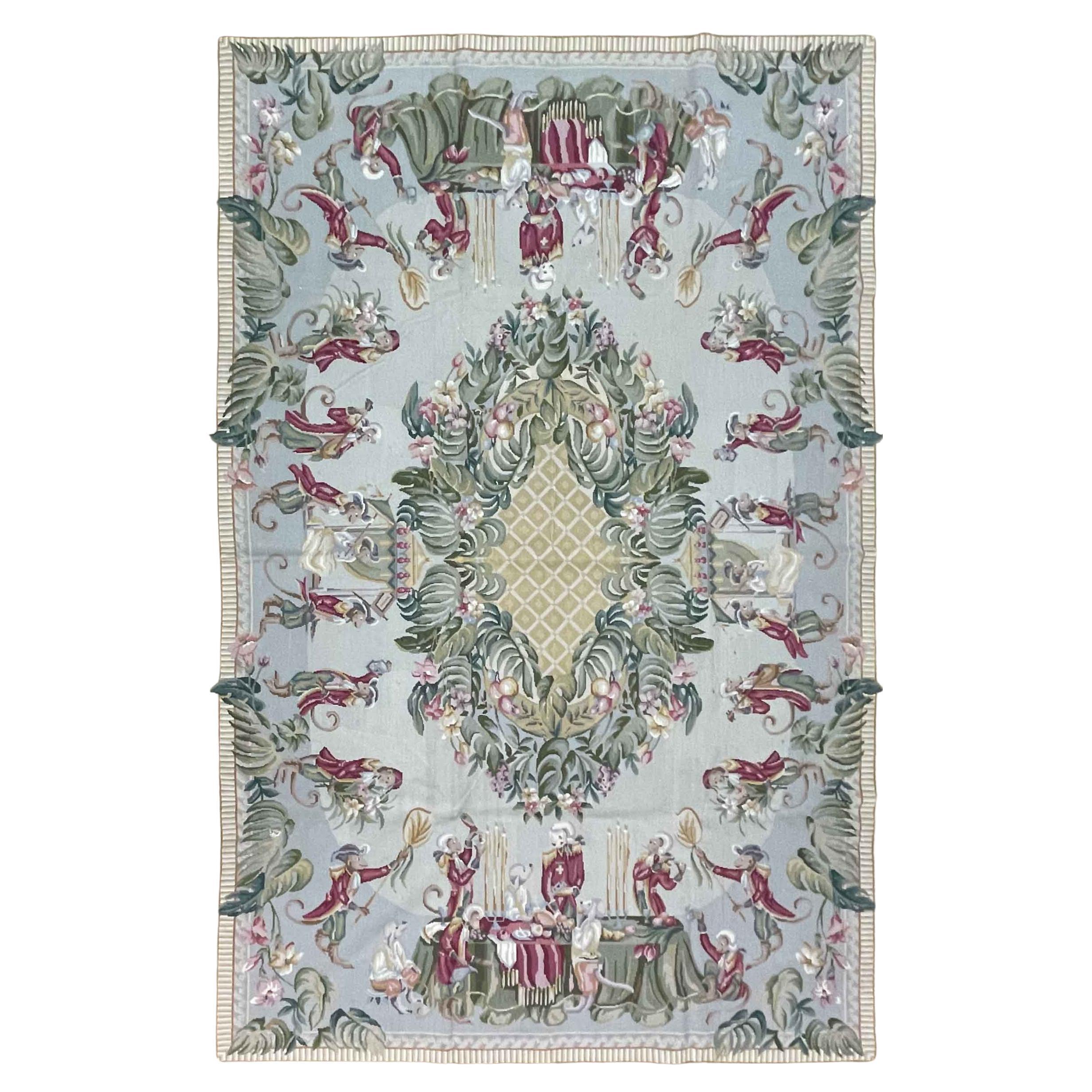 Chinese Aubusson Needlepoint Carpet For Sale