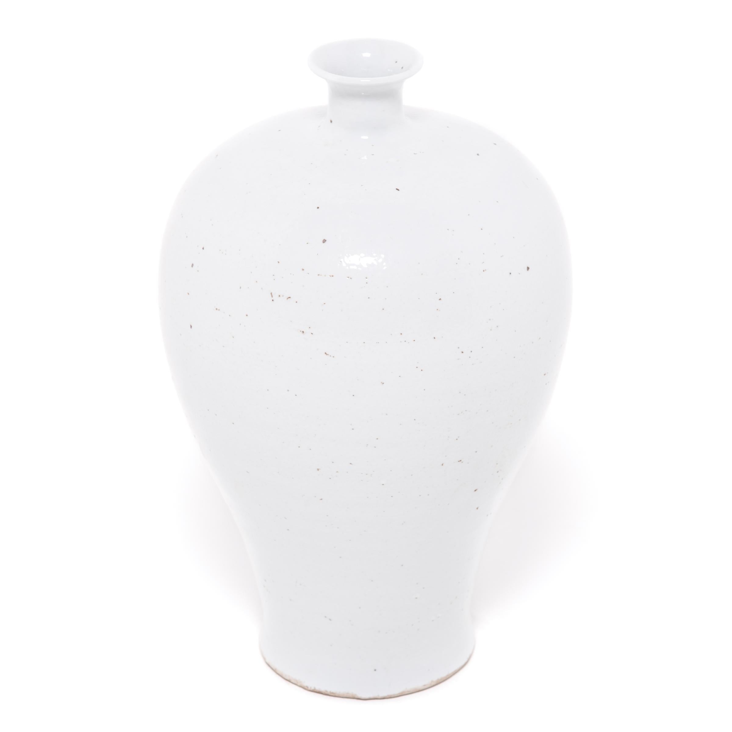Smaltato Vaso cinese Bai White Meiping in vendita