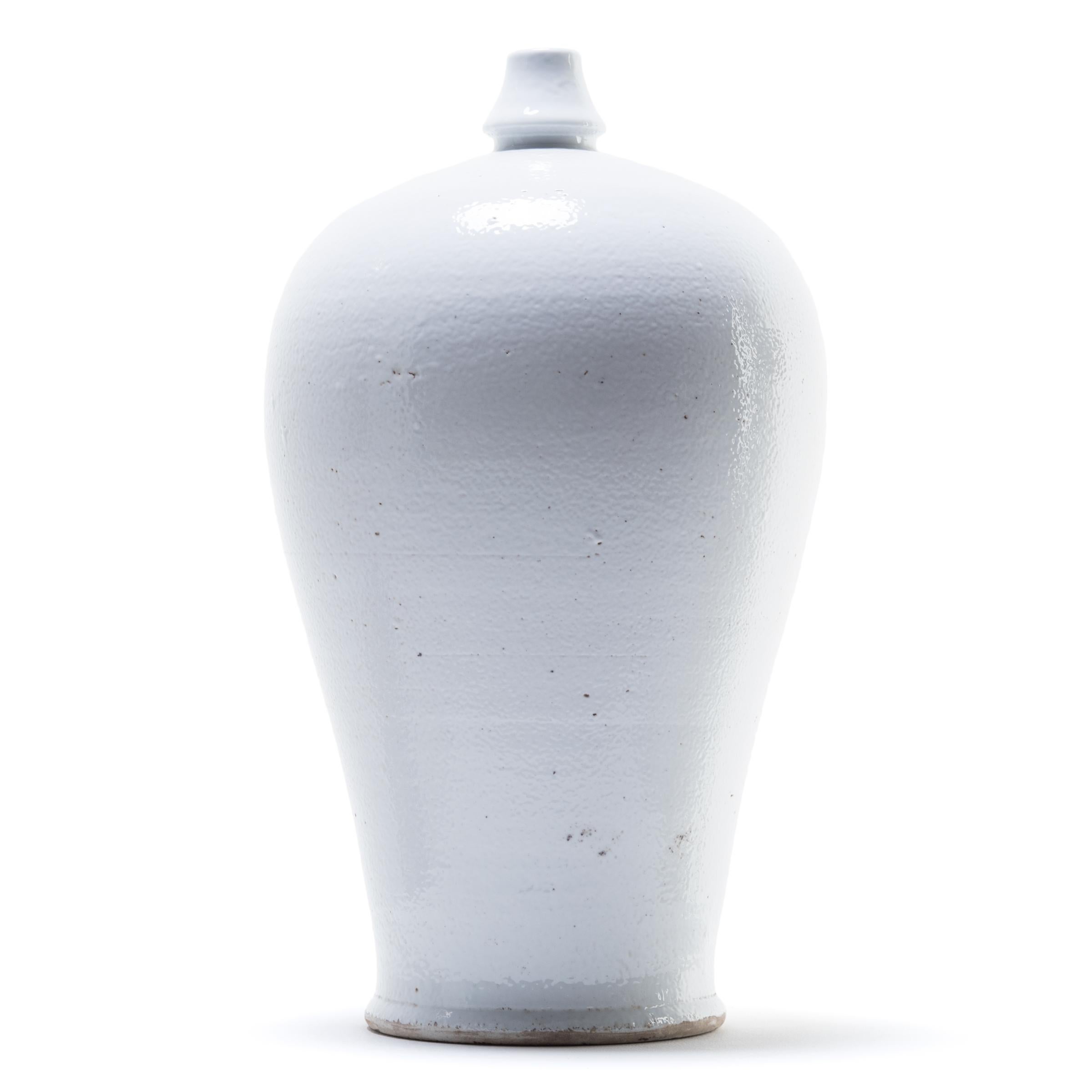 Glazed Chinese Bai Meiping Vase