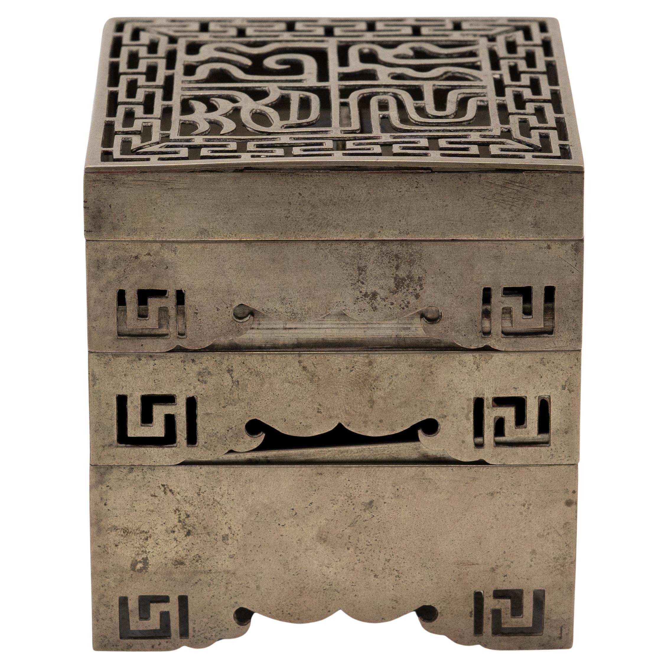 Reloj chino de incienso apilable Baitong, c. 1850