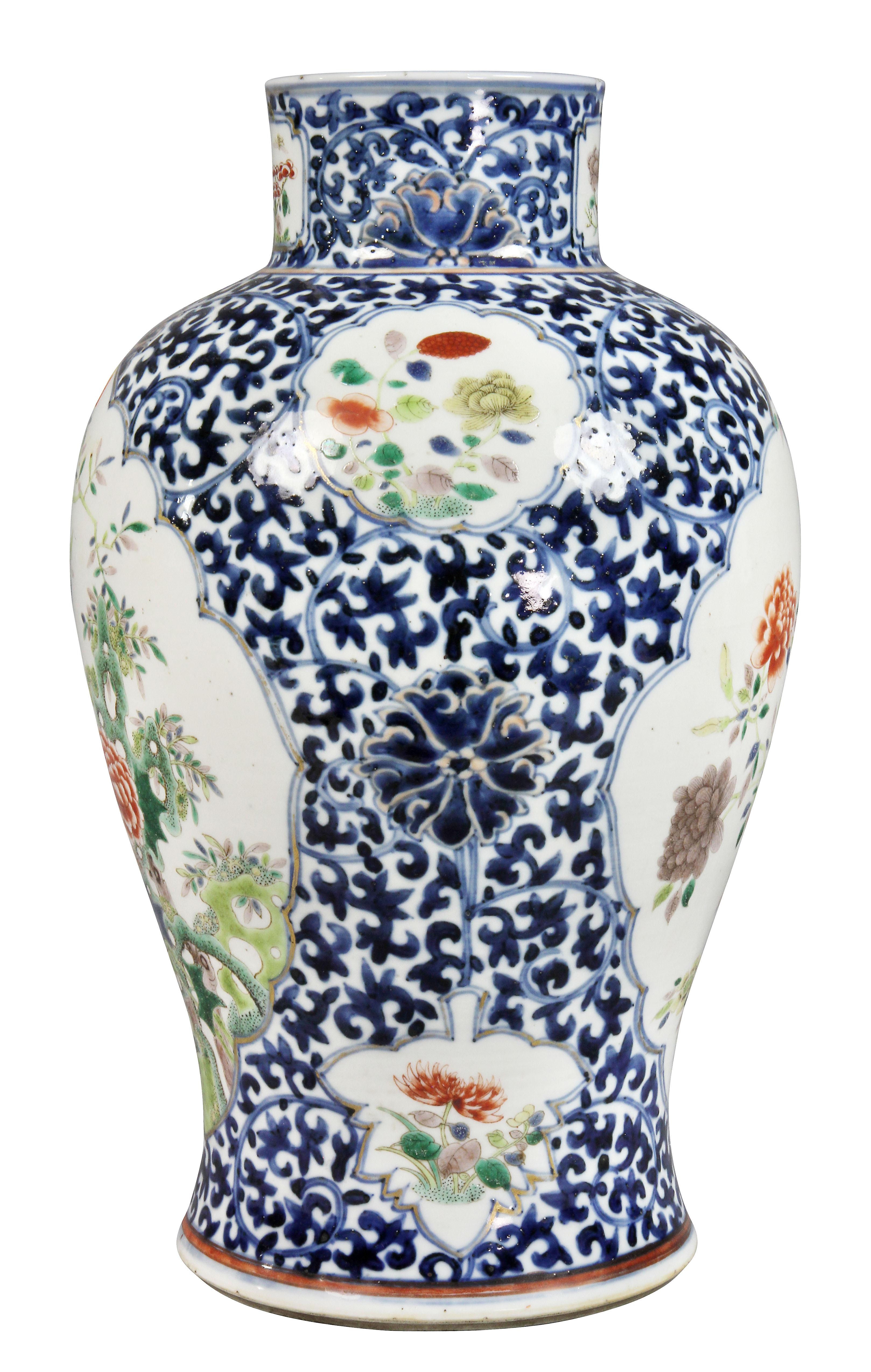 Porcelain Chinese Baluster Form Vase