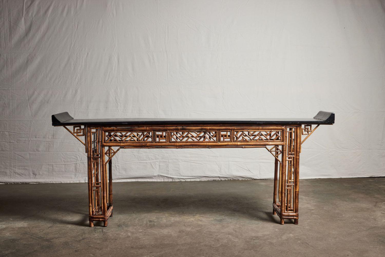Late 19th Century Chinese bamboo alter table.