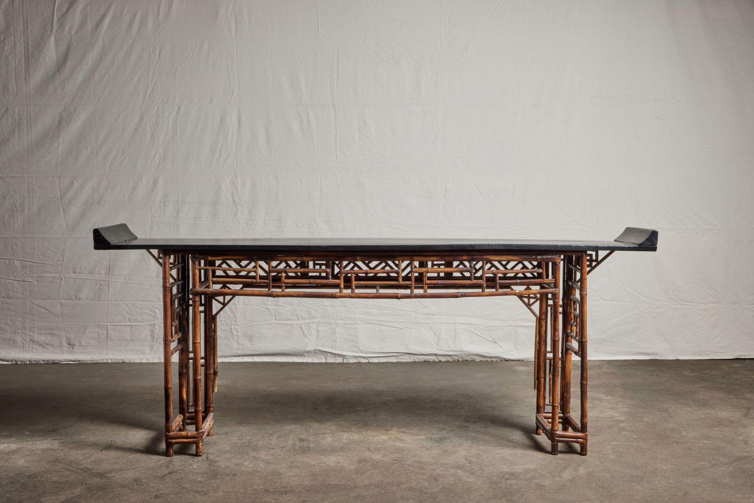 19th Century Chinese Bamboo Alter Table