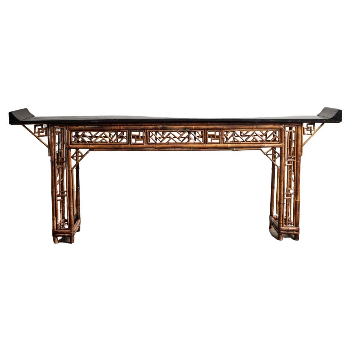 Chinese Bamboo Alter Table