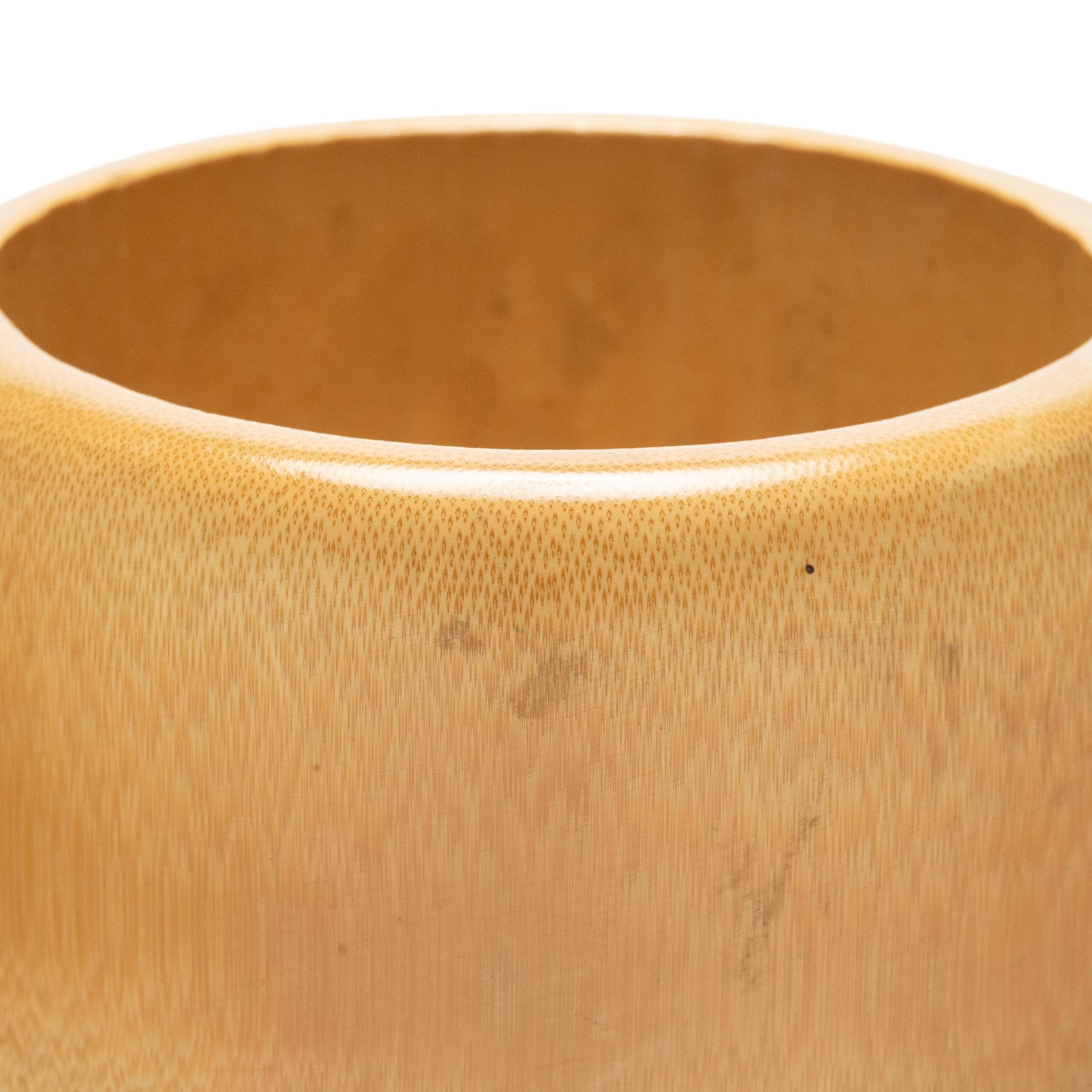 Chinese Bamboo Brush Pot In Good Condition For Sale In Chicago, IL