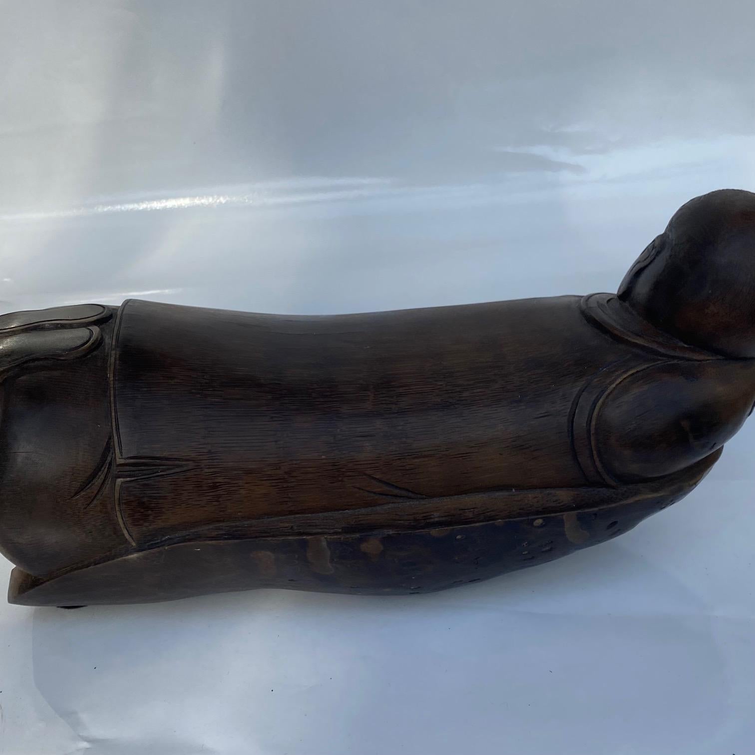 Chinese Export Chinese Bamboo  BUDDHA PILLOW For Sale