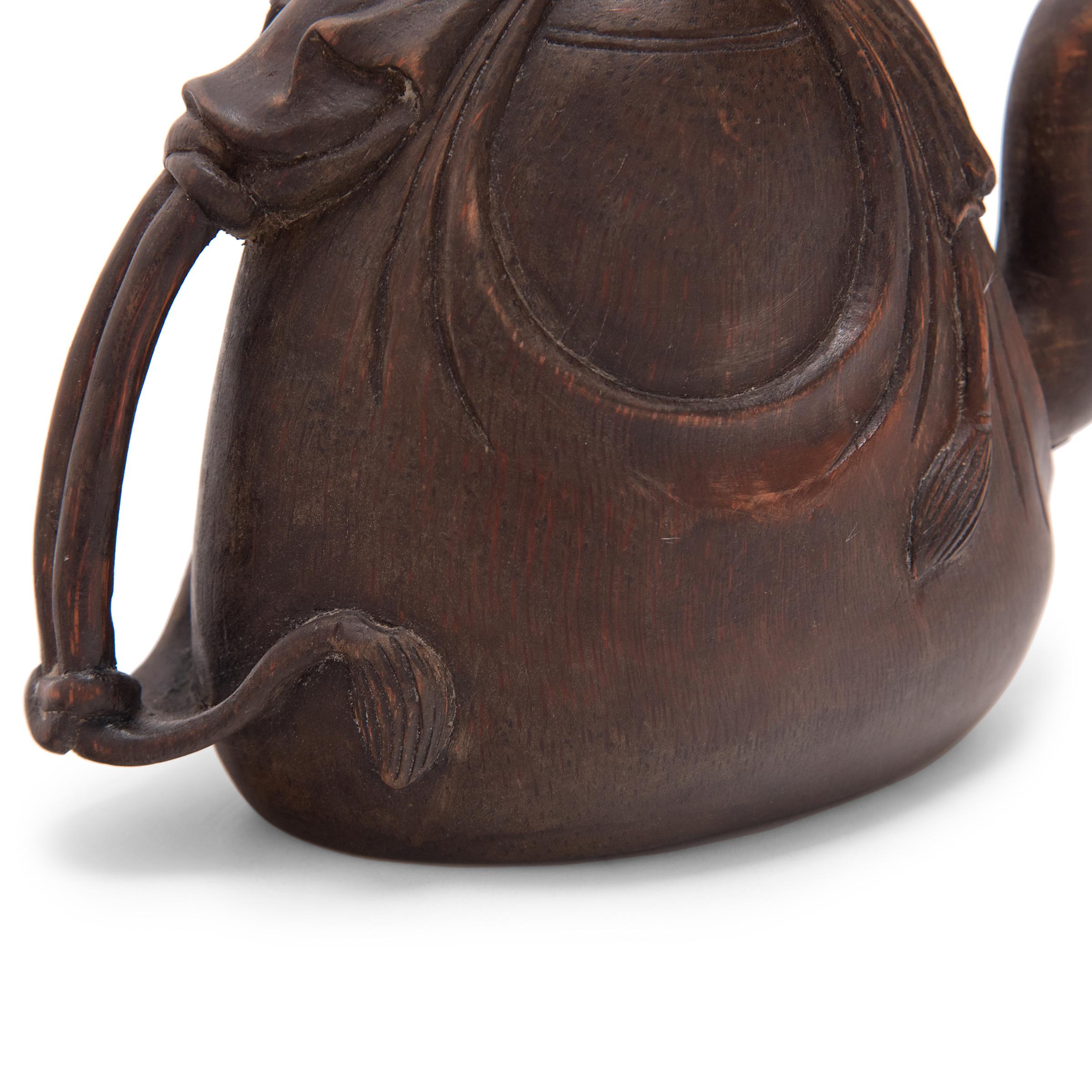 Chinese Bamboo Cloth Teapot, c. 1900 In Good Condition For Sale In Chicago, IL