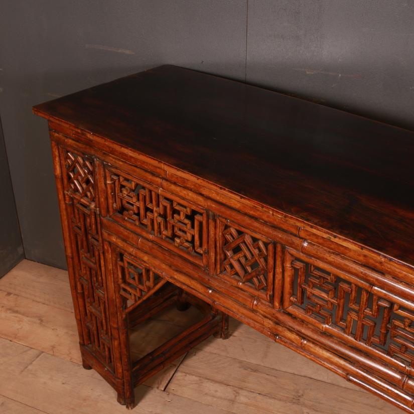 Chinese Bamboo Console Table In Good Condition In Leamington Spa, Warwickshire