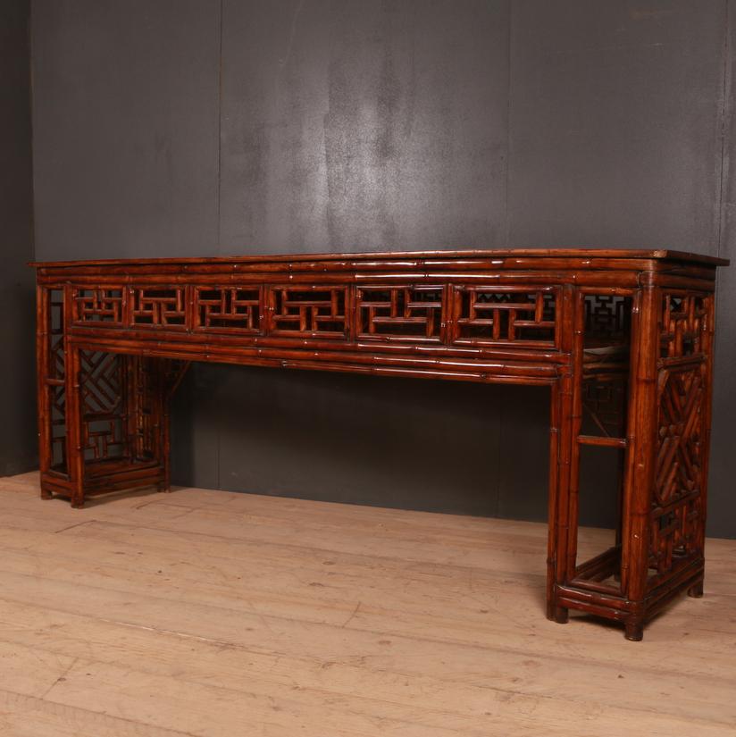 Chinese Bamboo Console Table 1