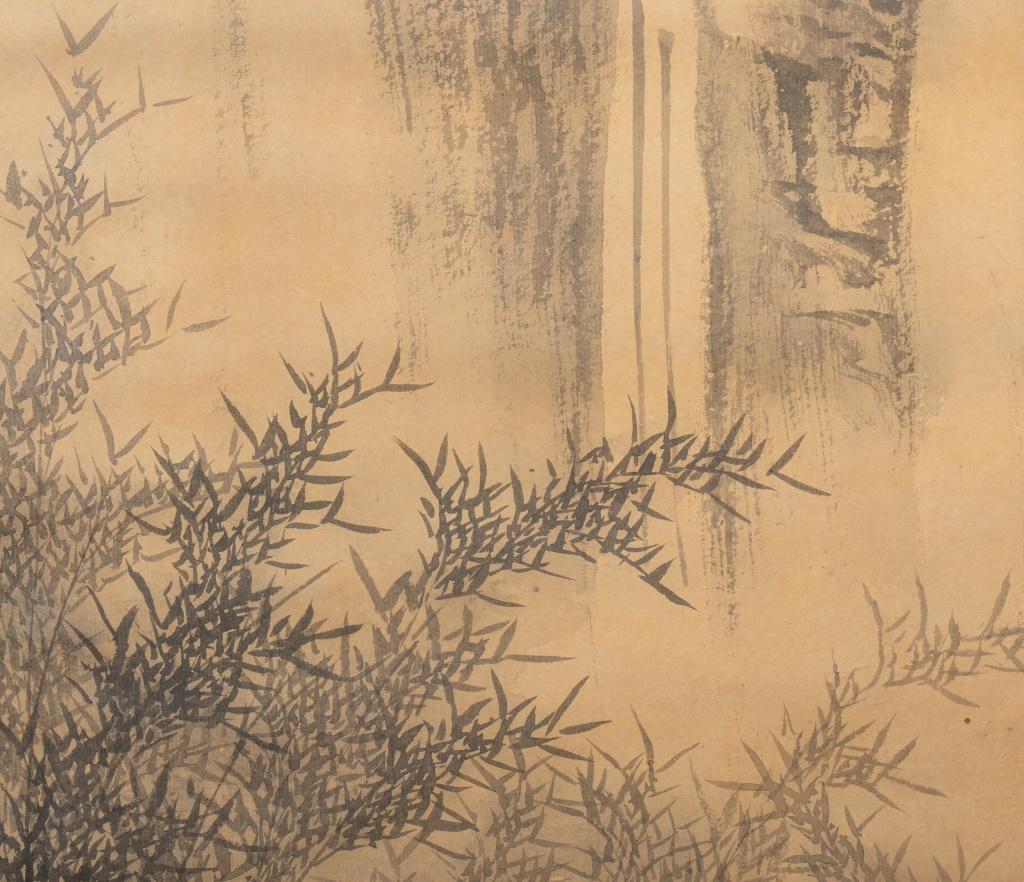 Chinese Export Chinese Bamboo Forest Landscape Ink on Paper For Sale