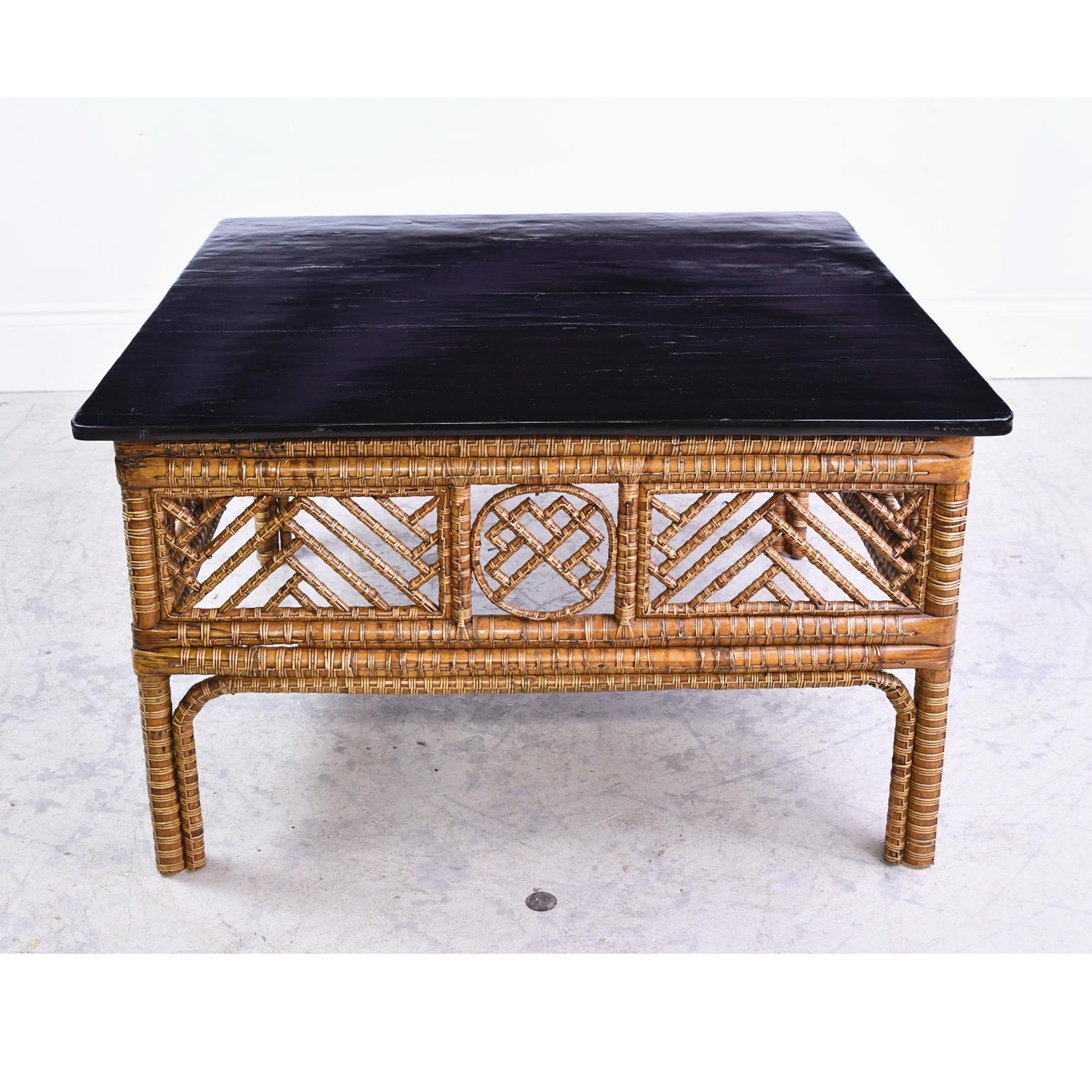 black bamboo coffee table