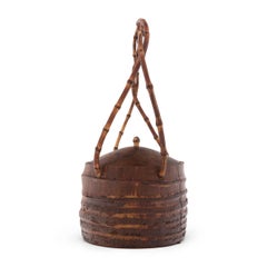 Chinese Bamboo Teapot with Arched Handle, c. 1900