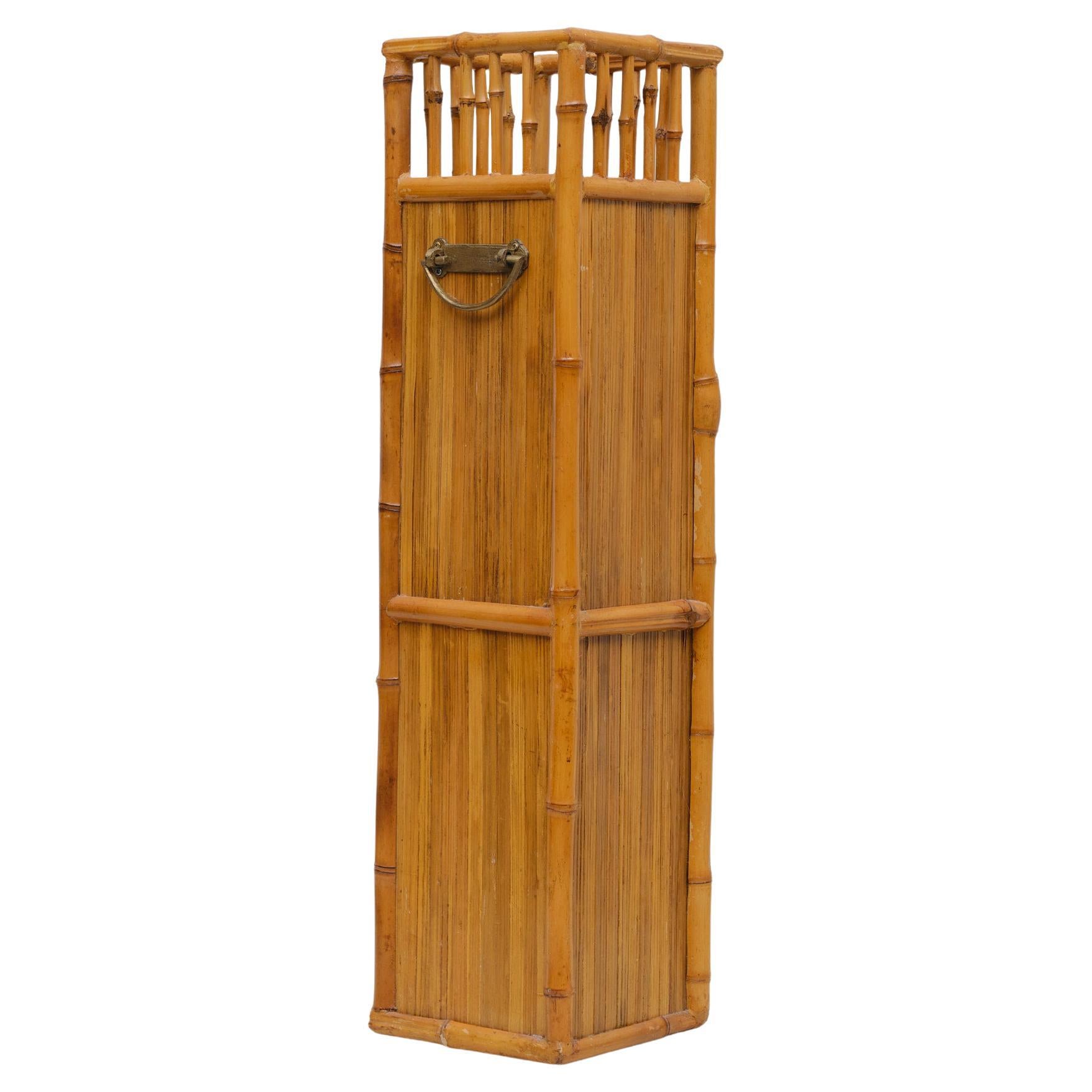 Chinese Bamboo Umbrella Stand, 1960s For Sale