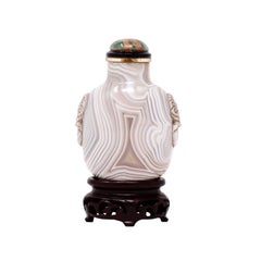 Antique Chinese Banded Agate Snuff Bottle