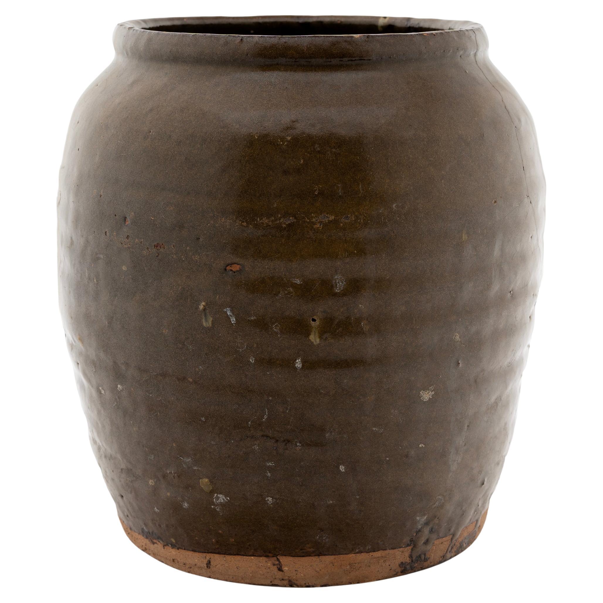 Chinese Banded Kitchen Jar, c. 1900