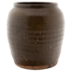 Used Chinese Banded Kitchen Jar, c. 1900