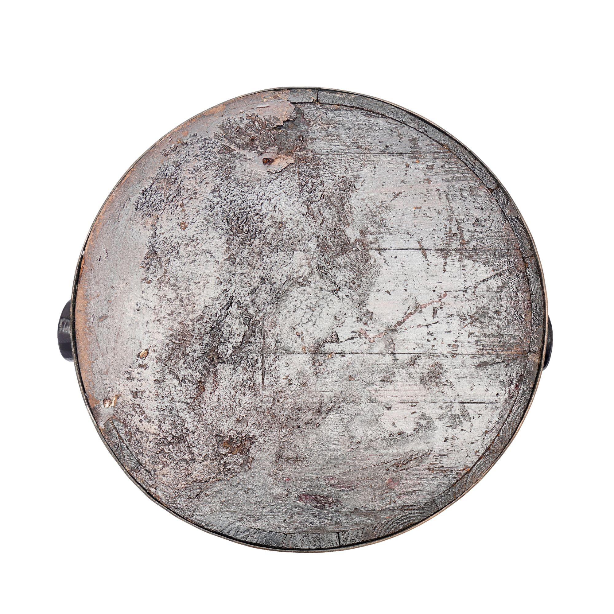 Chinese barrel form brass bound stave constructed grain measure, c. 1915 For Sale 8