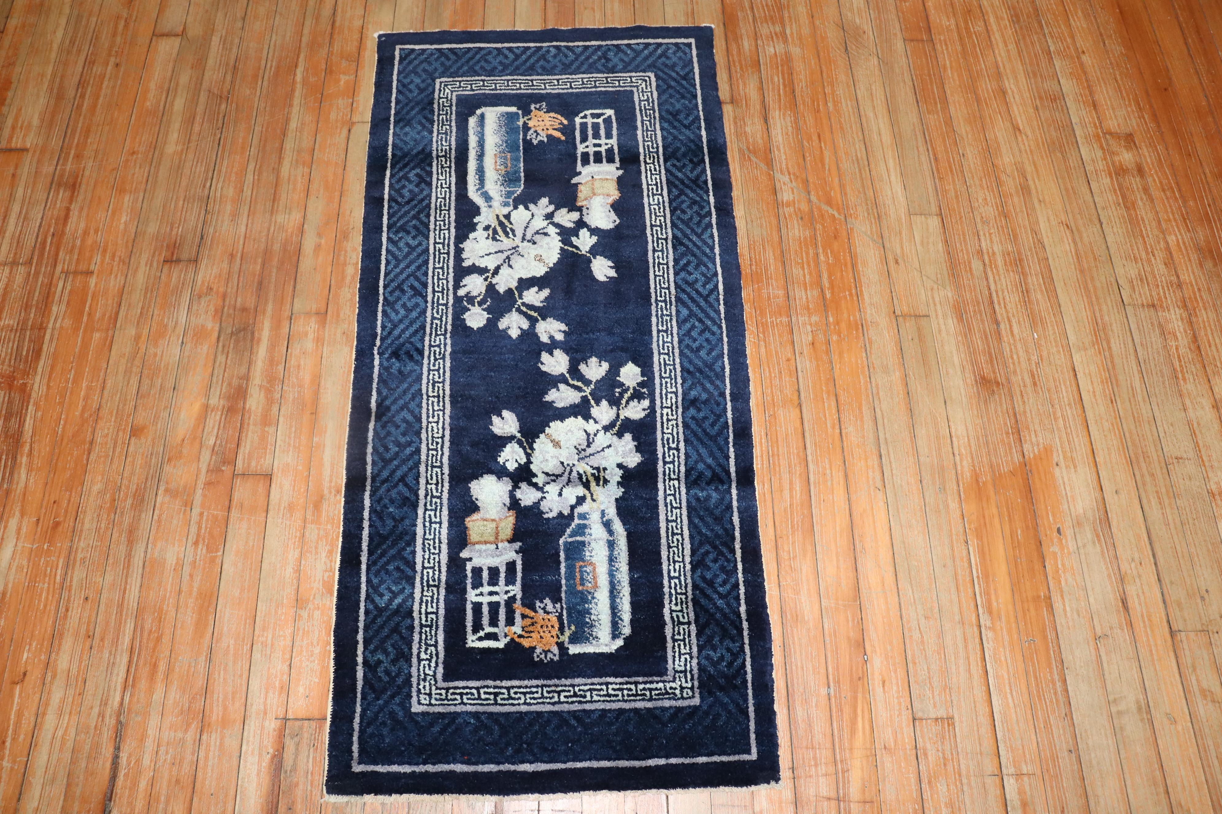 Chinese Batou Mini Rug In Good Condition For Sale In New York, NY