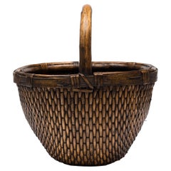 Chinese Bent Handle Market Basket, circa 1850