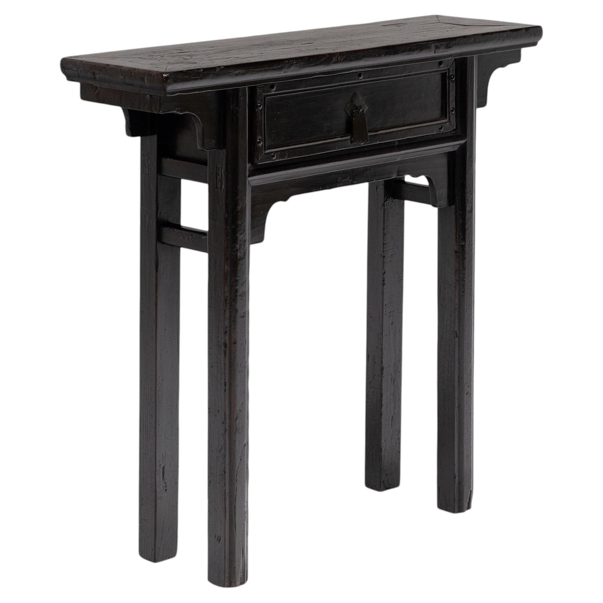 Chinese Beveled Leg Incense Table, Late 19th Century