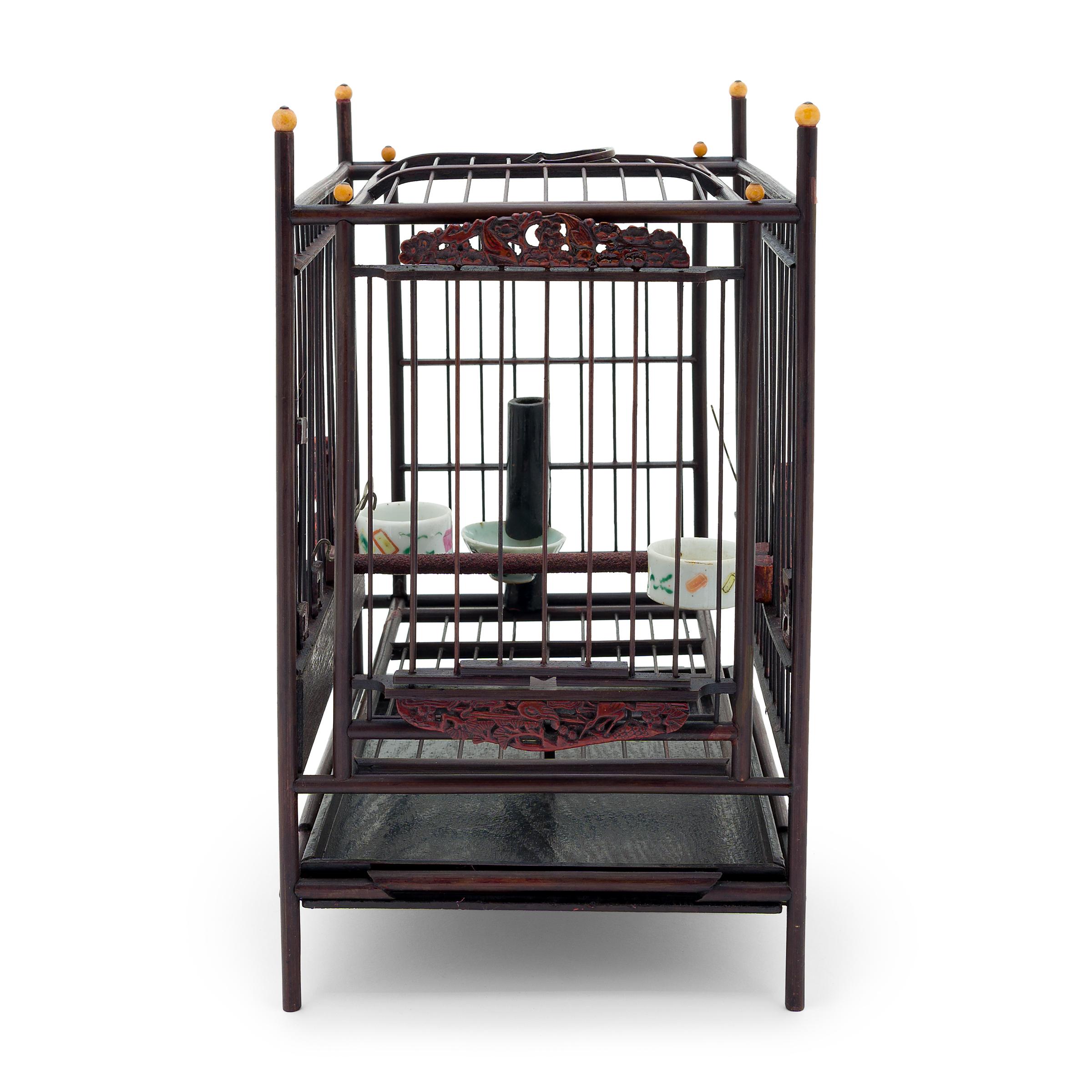 Qing Chinese Birdcage with Traveling Case, c. 1900