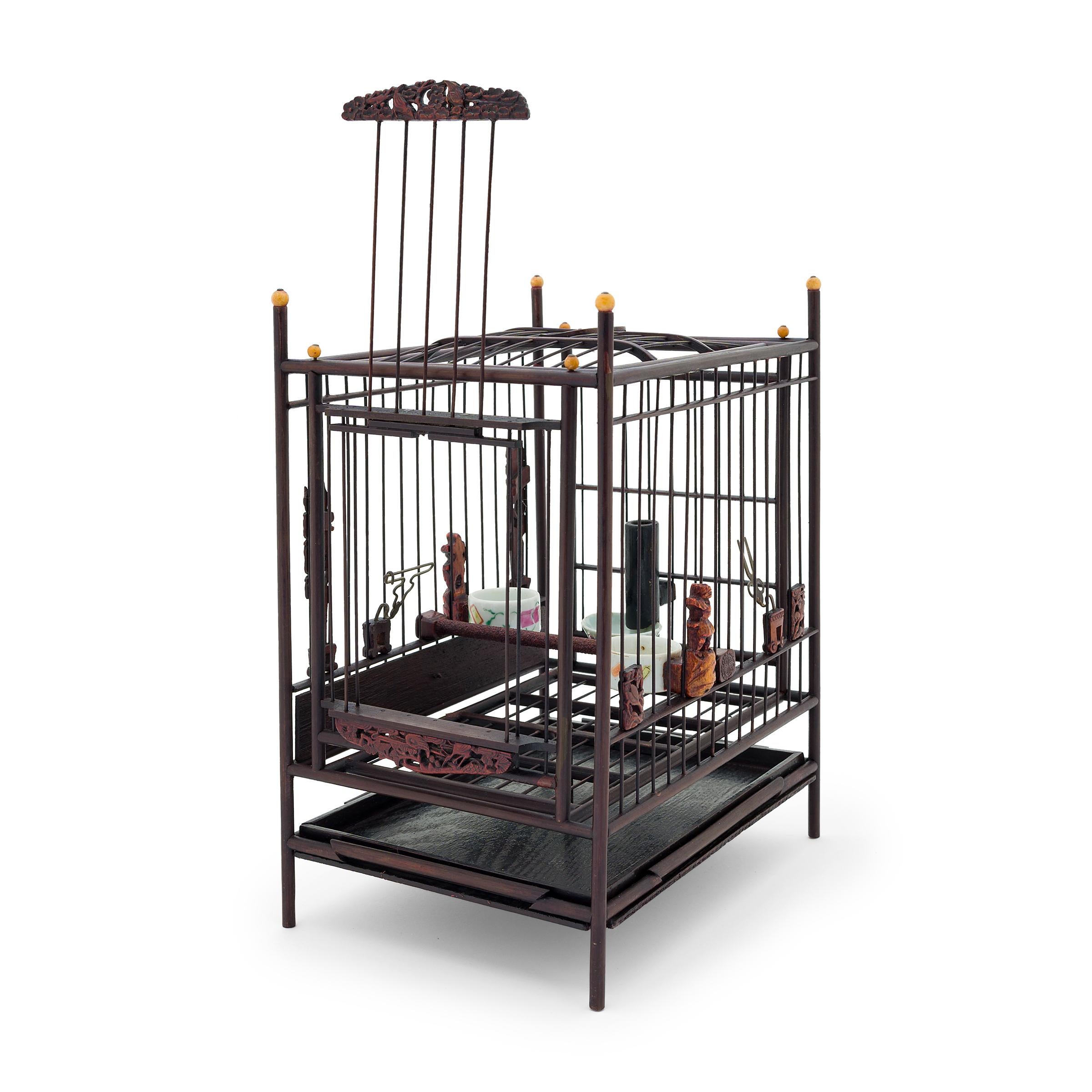 20th Century Chinese Birdcage with Traveling Case, c. 1900
