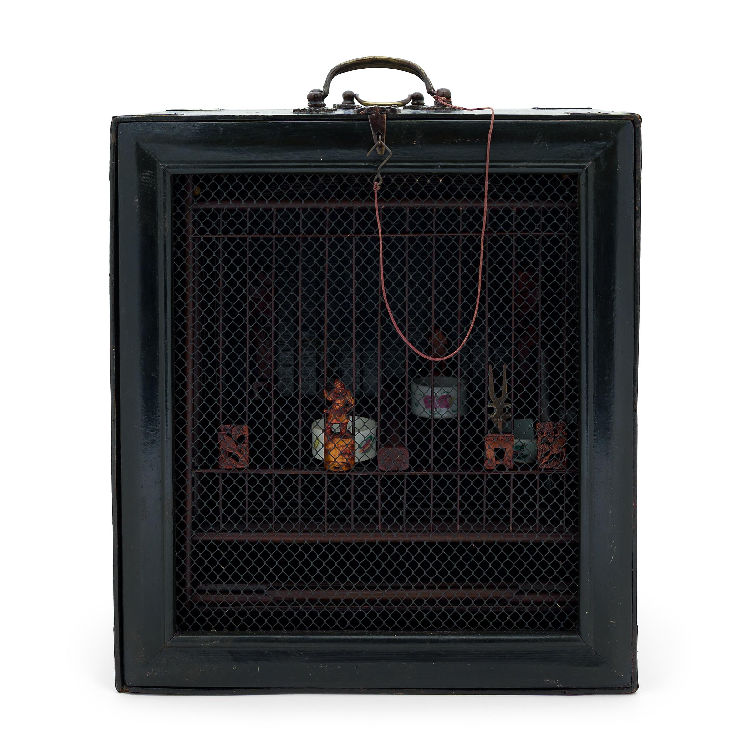 Chinese Birdcage with Traveling Case, c. 1900 2