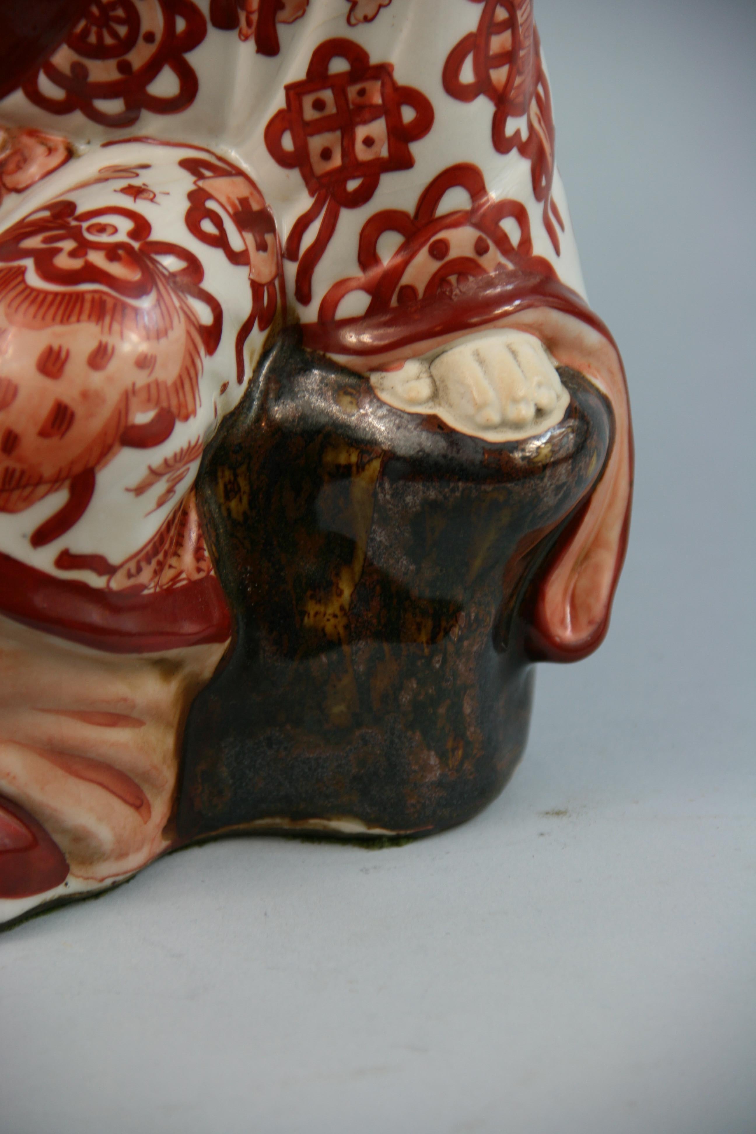 Chinese Bisque Hand Painted Sculpture 19th Century 6