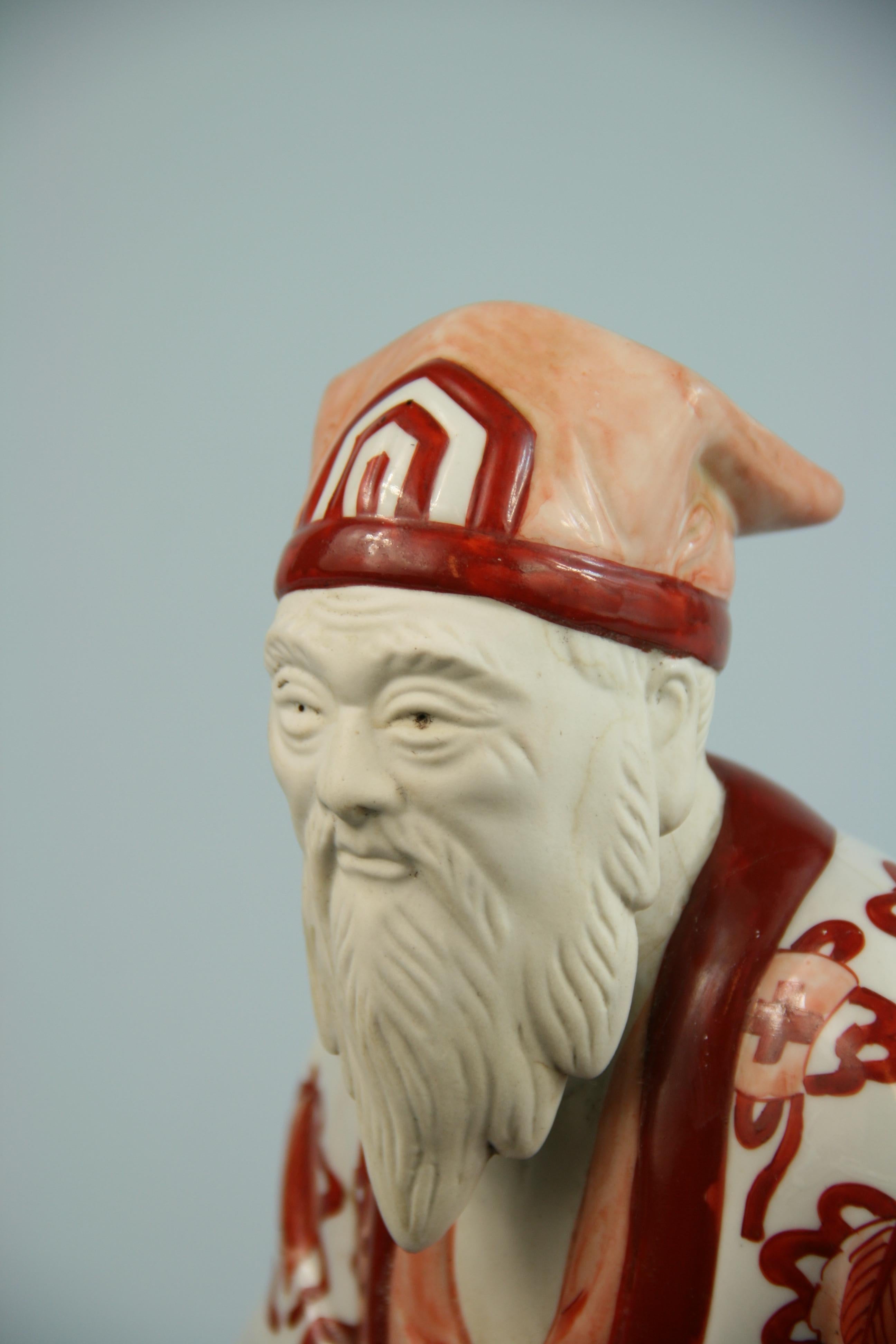 Chinese Bisque Hand Painted Sculpture 19th Century 11