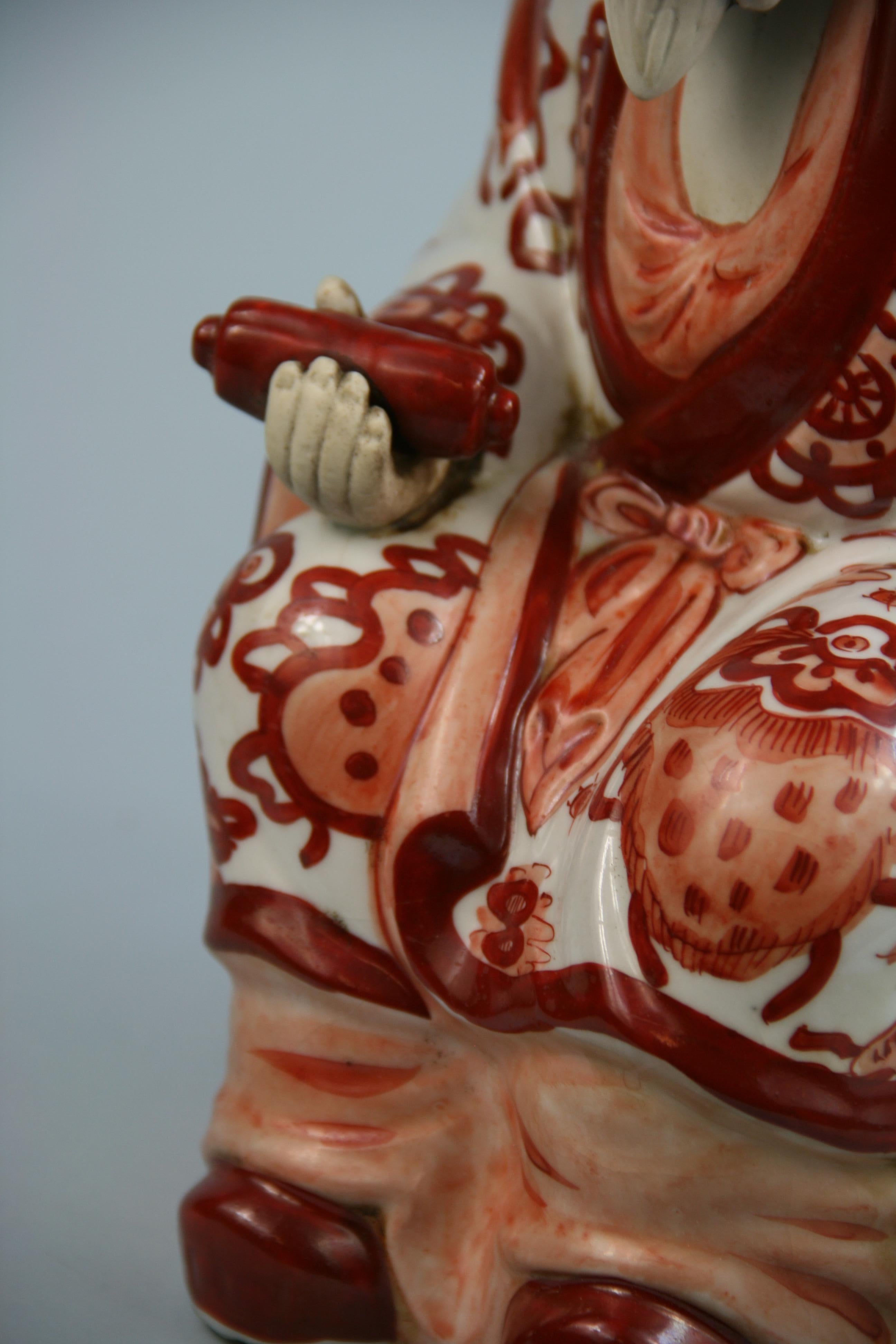 Chinese Bisque Hand Painted Sculpture 19th Century 5