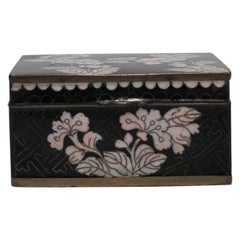 Chinese Black and White Cloisonné Box