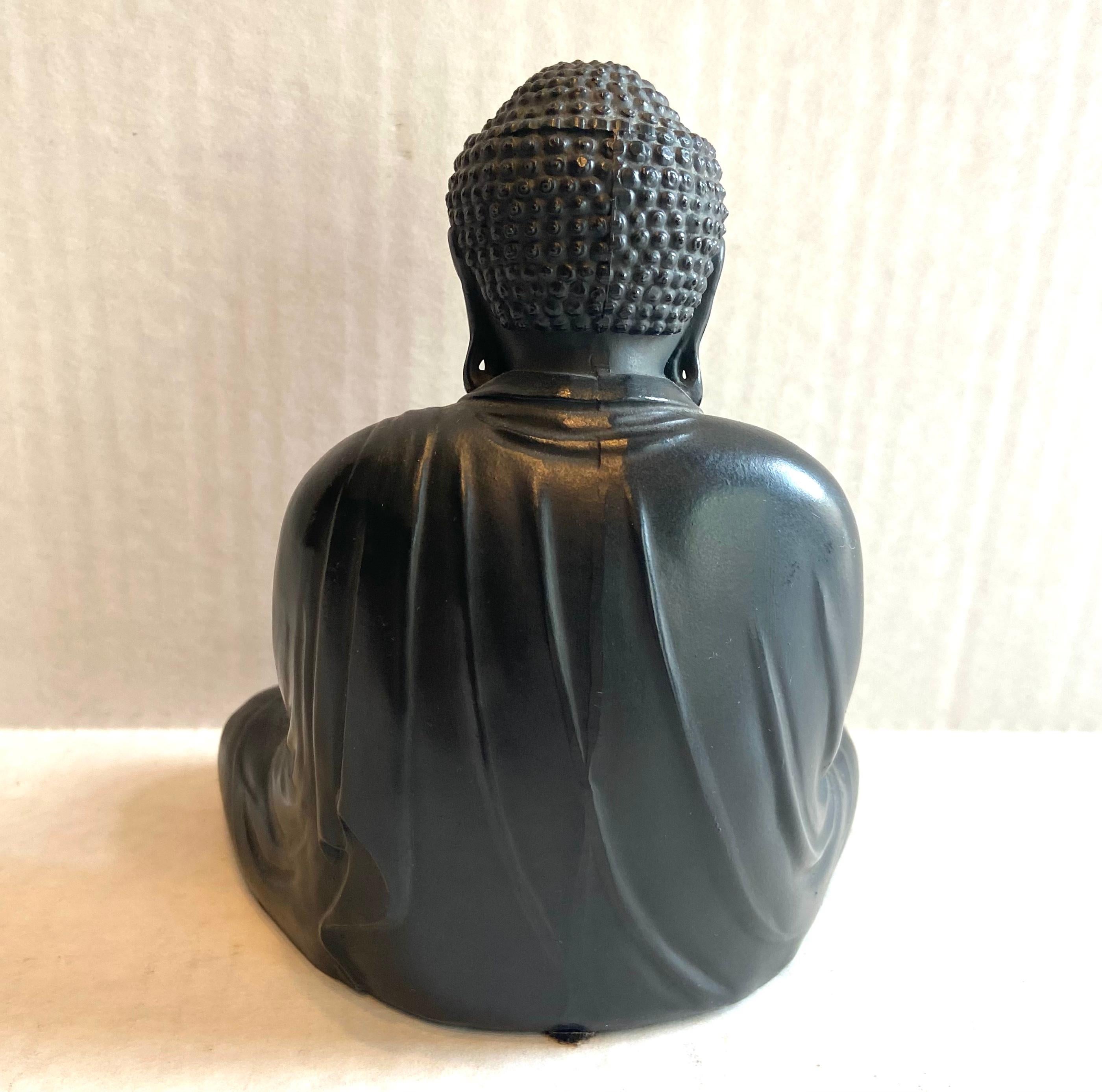 Chinese black bronze Amitabha Buddha. The Buddha of 