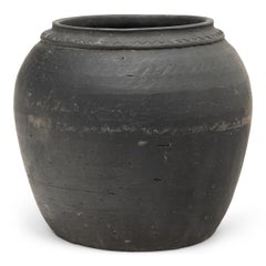 Chinese Black Clay Storage Jar, c. 1900