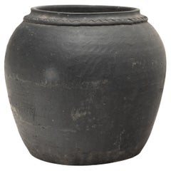 Chinese Black Clay Storage Jar, c. 1900