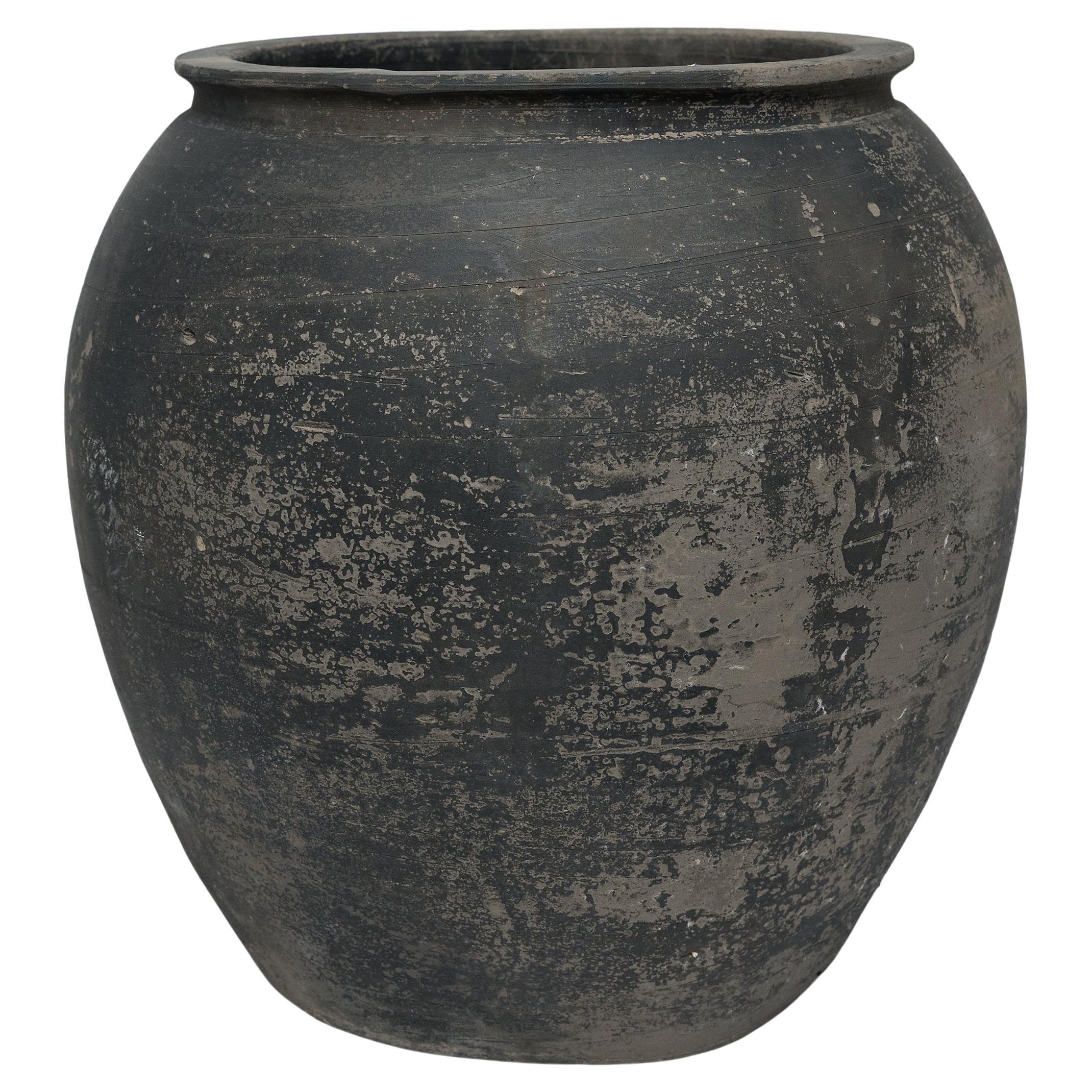 Chinese Black Clay Vessel, circa 1900 For Sale