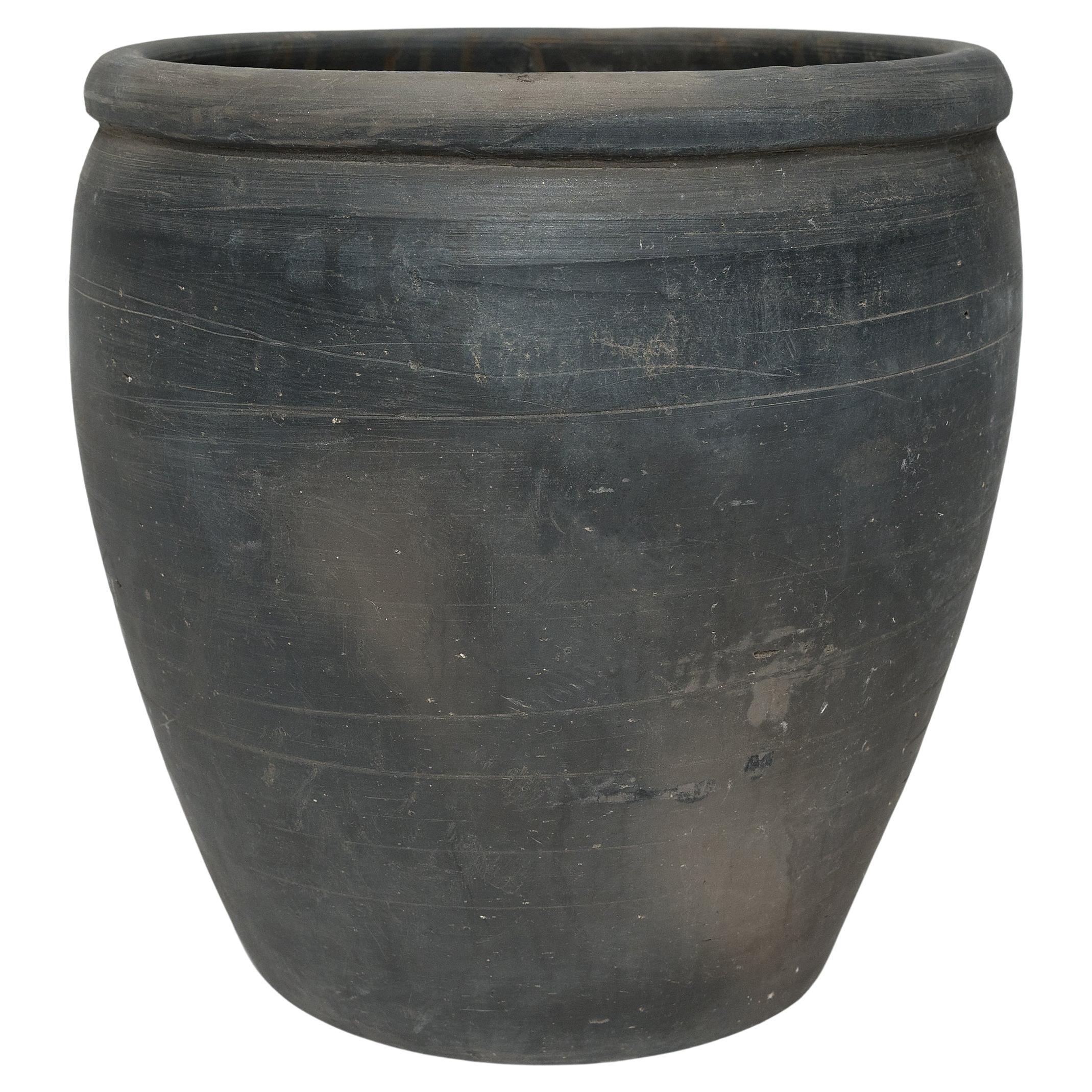 Vaso cinese di argilla nera, 1900 circa in vendita