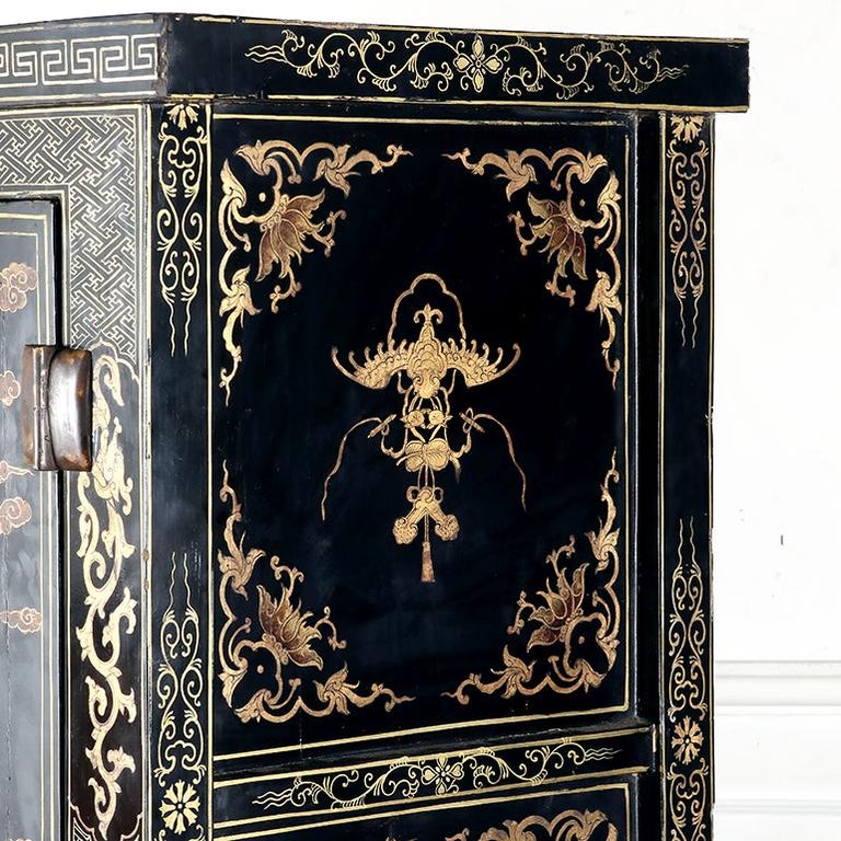 Armoire Chinoise Noire Feng Shui - Entrée Couloir Commode Palazzo INT