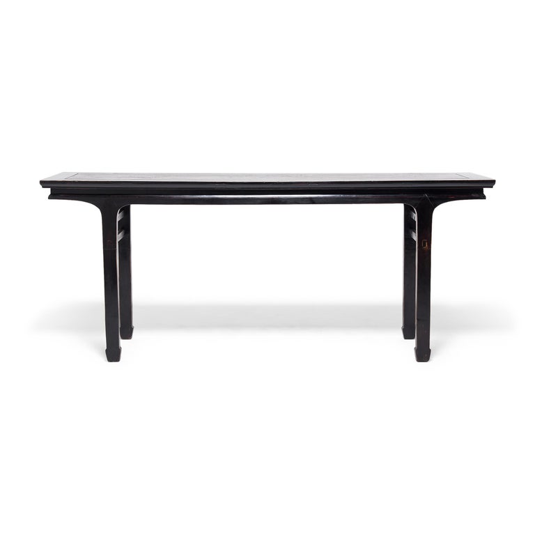 Chinese Black Lacquer Altar Table, c. 1900 For Sale at 1stDibs