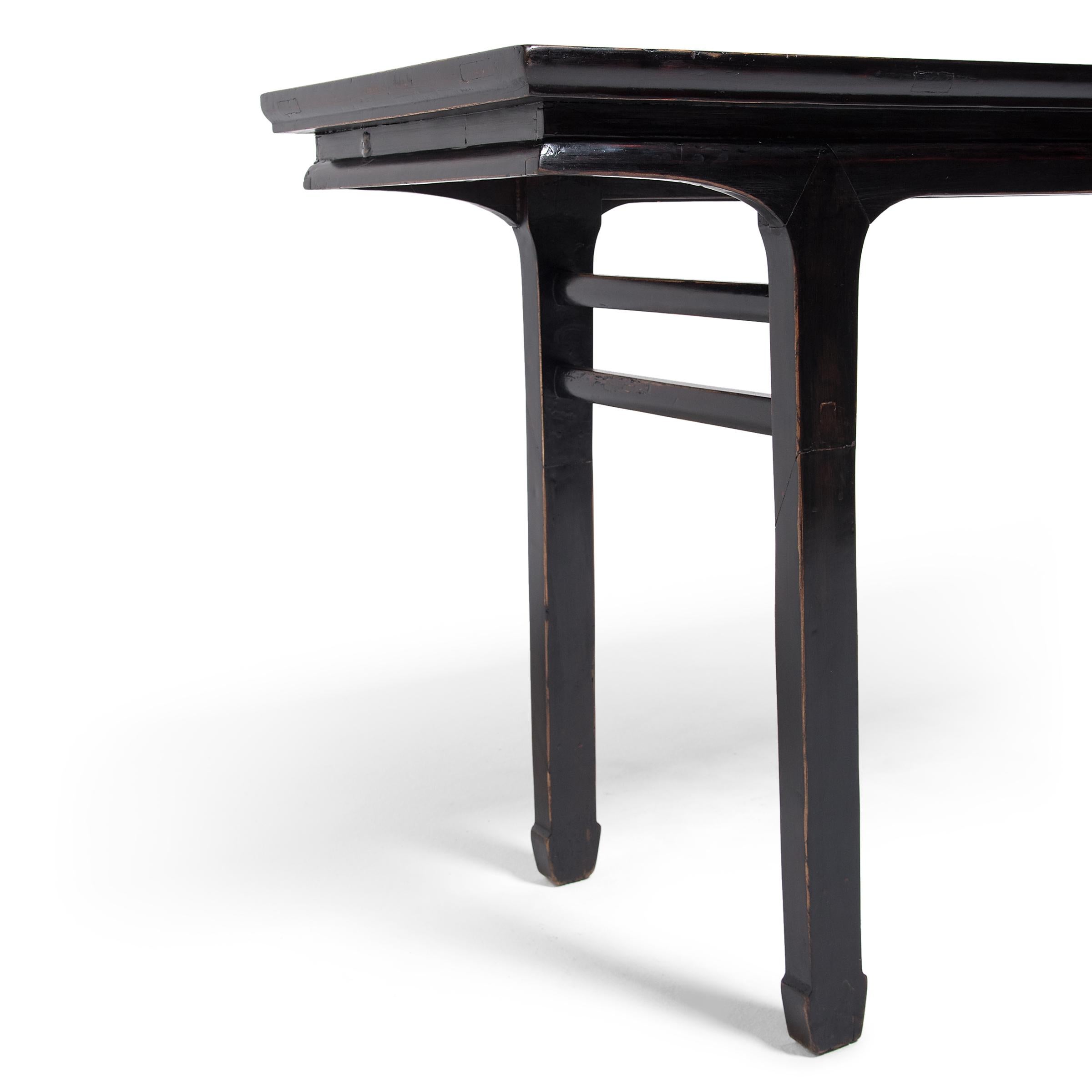 20th Century Chinese Black Lacquer Altar Table, c. 1900