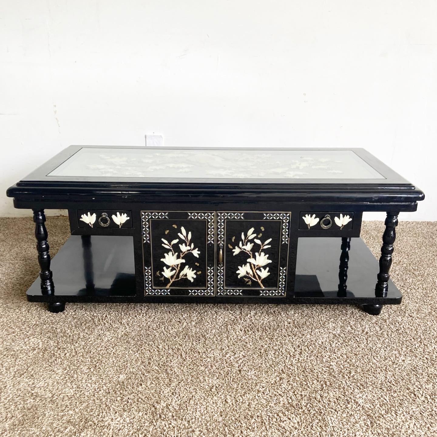 chinese mother of pearl coffee table