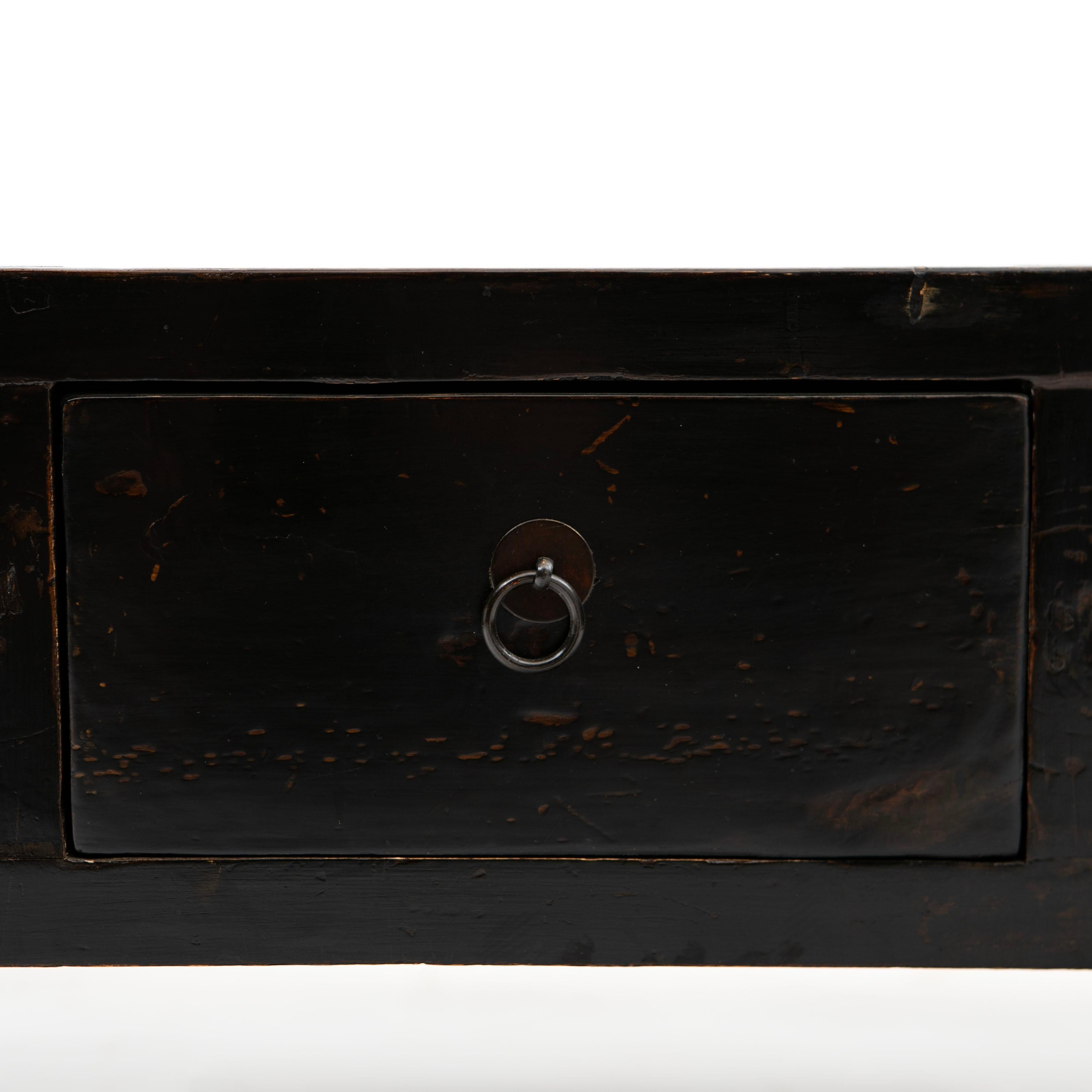 Chinese Black Lacquer Art Deco Coffee Table For Sale 1