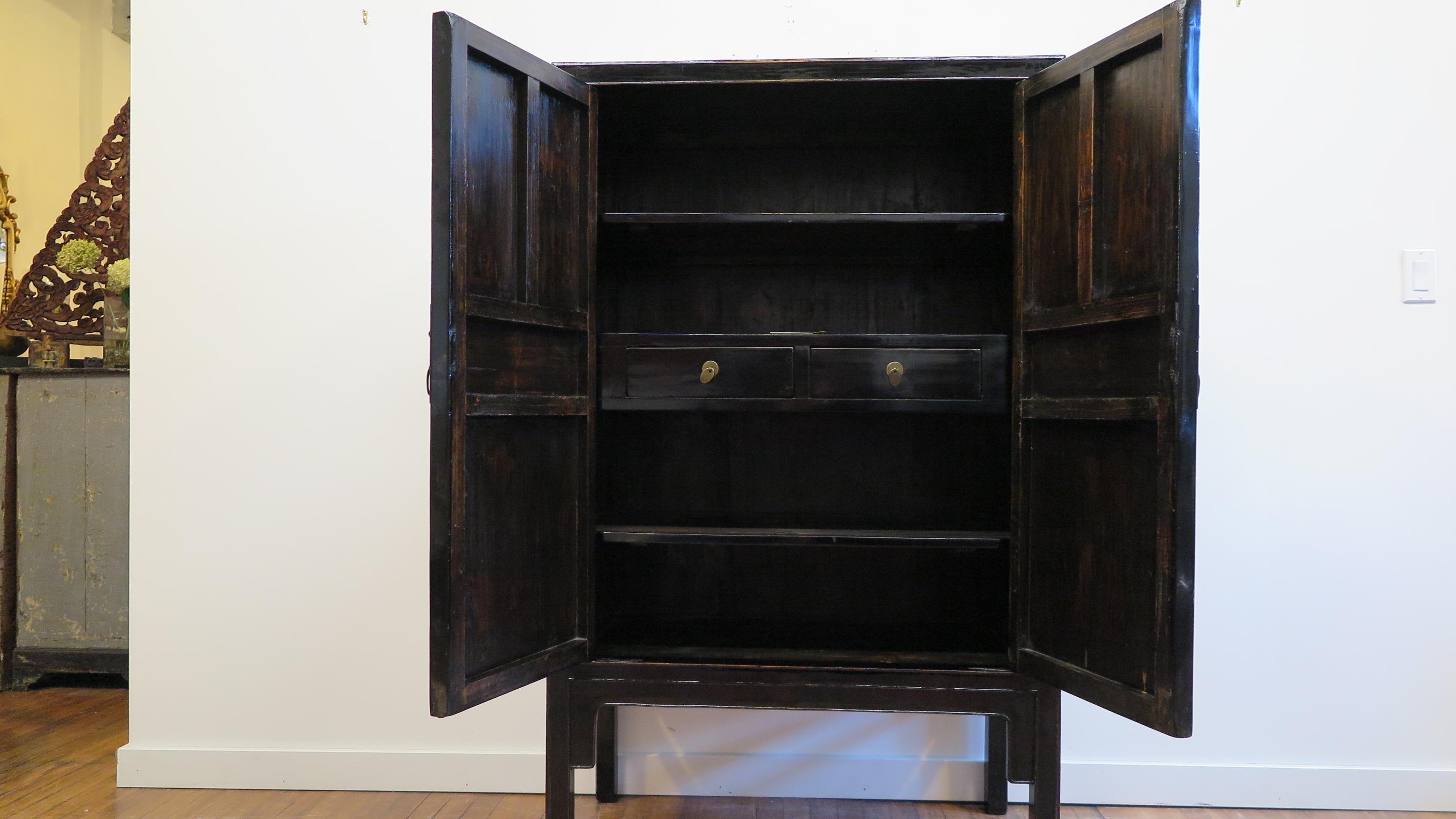 Chinese Black Lacquer Cabinet 3