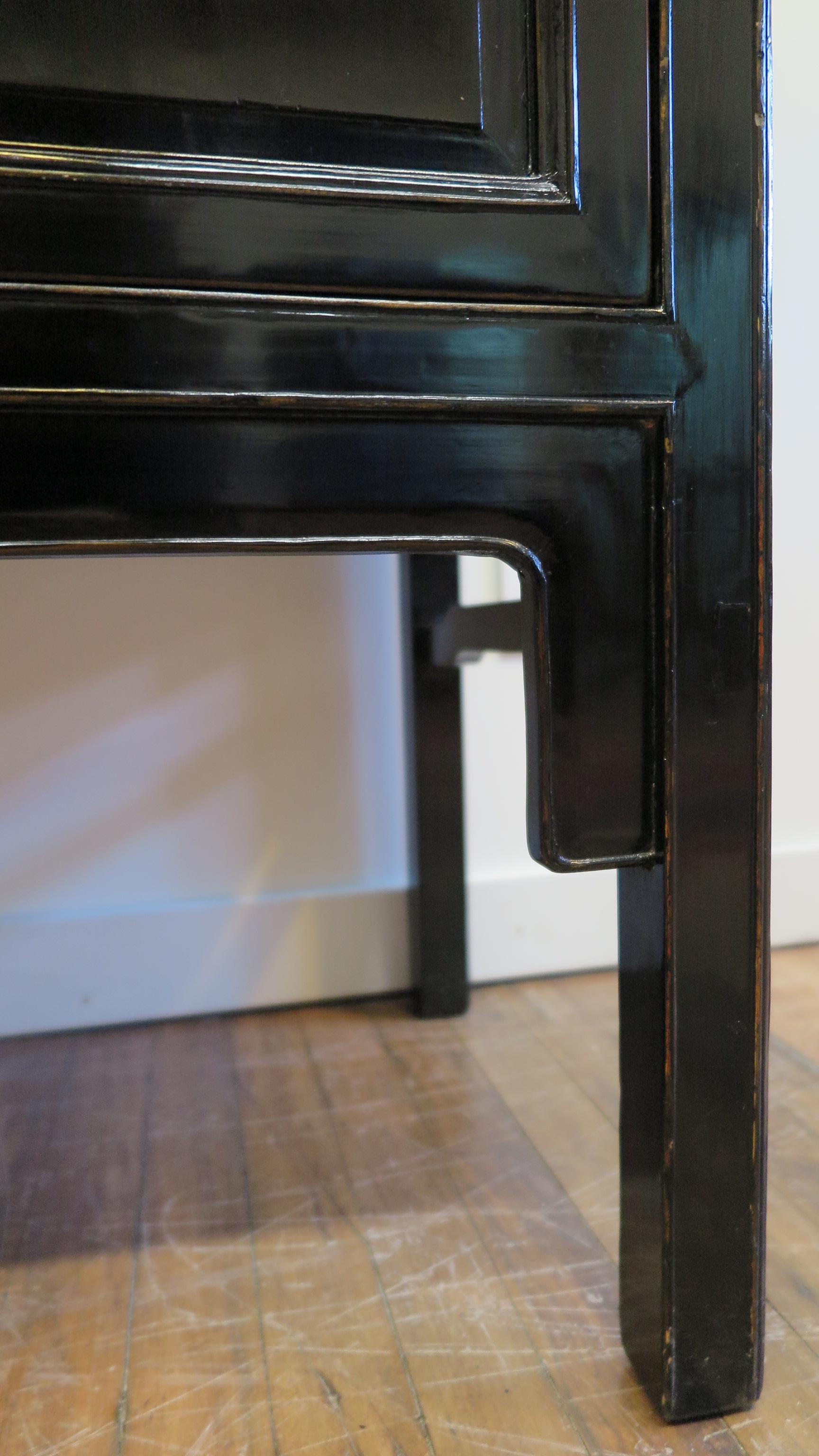 Chinese Black Lacquer Cabinet 4