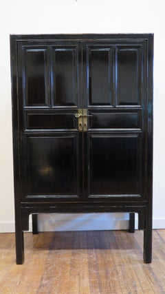 Chinese Black Lacquer Cabinet