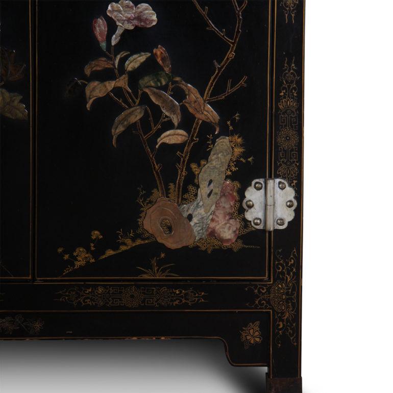 Chinese Black Lacquer Cabinet 2