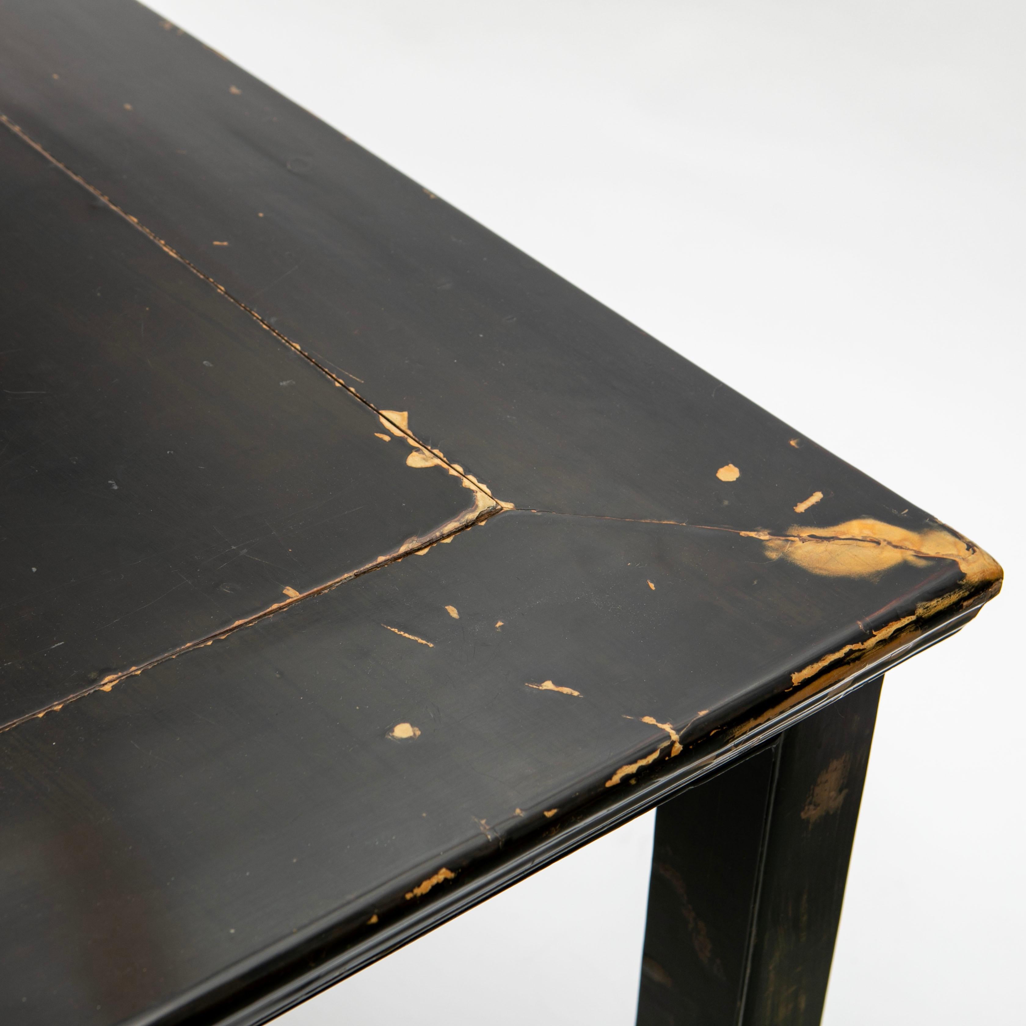 Mesa china de caligrafía lacada en negro, provincia de Jiangsu Lacado en venta