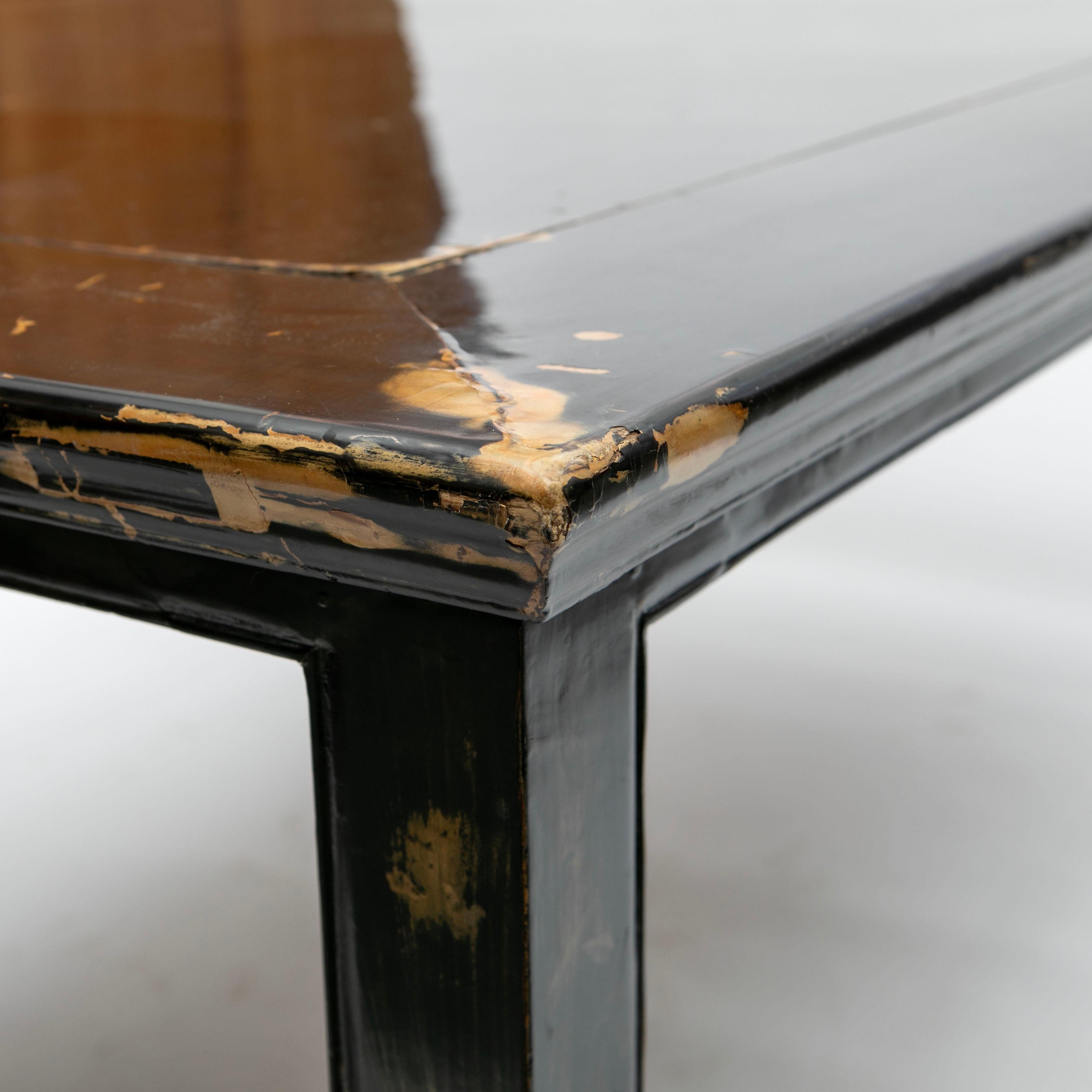 Mesa china de caligrafía lacada en negro, provincia de Jiangsu en venta 2
