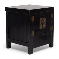 Chinese Black Lacquer Locking Chest, c. 1850