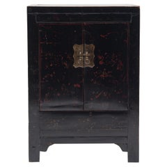 Meuble de rangement d'appoint chinois en laque noire, vers 1850